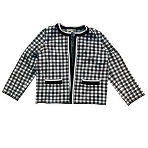 Hobbs London Saffi Knitted Jacket Cardigan Navy Ivory Womens Small